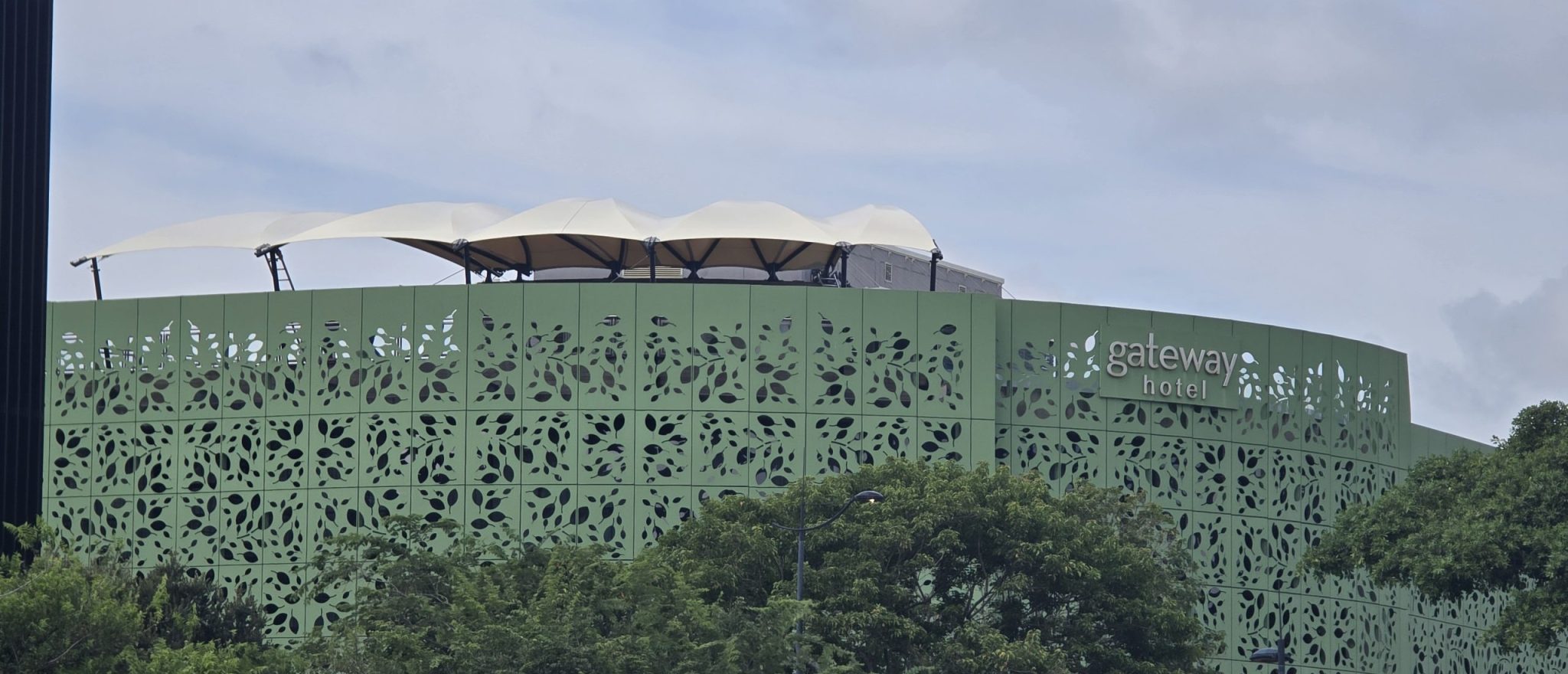 Custom rooftop pool deck cover designed and installed by RAK Structures for Gateway Hotel in Umhlanga