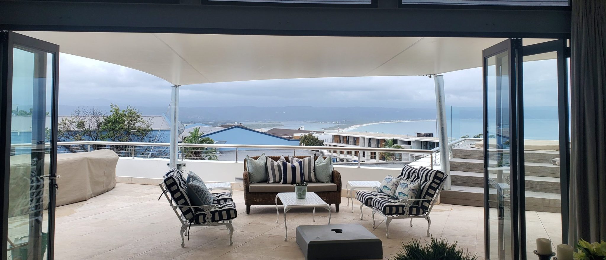 Custom shade sail patio cover by RAK Structures installed at a private residence