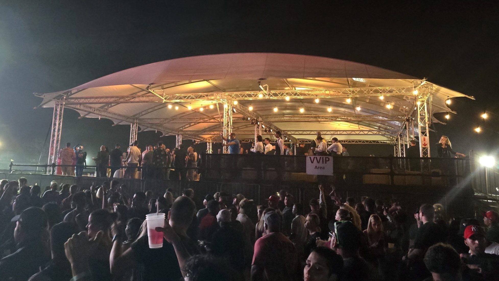 Custom arch structure by RAK Structures for an outdoor festival