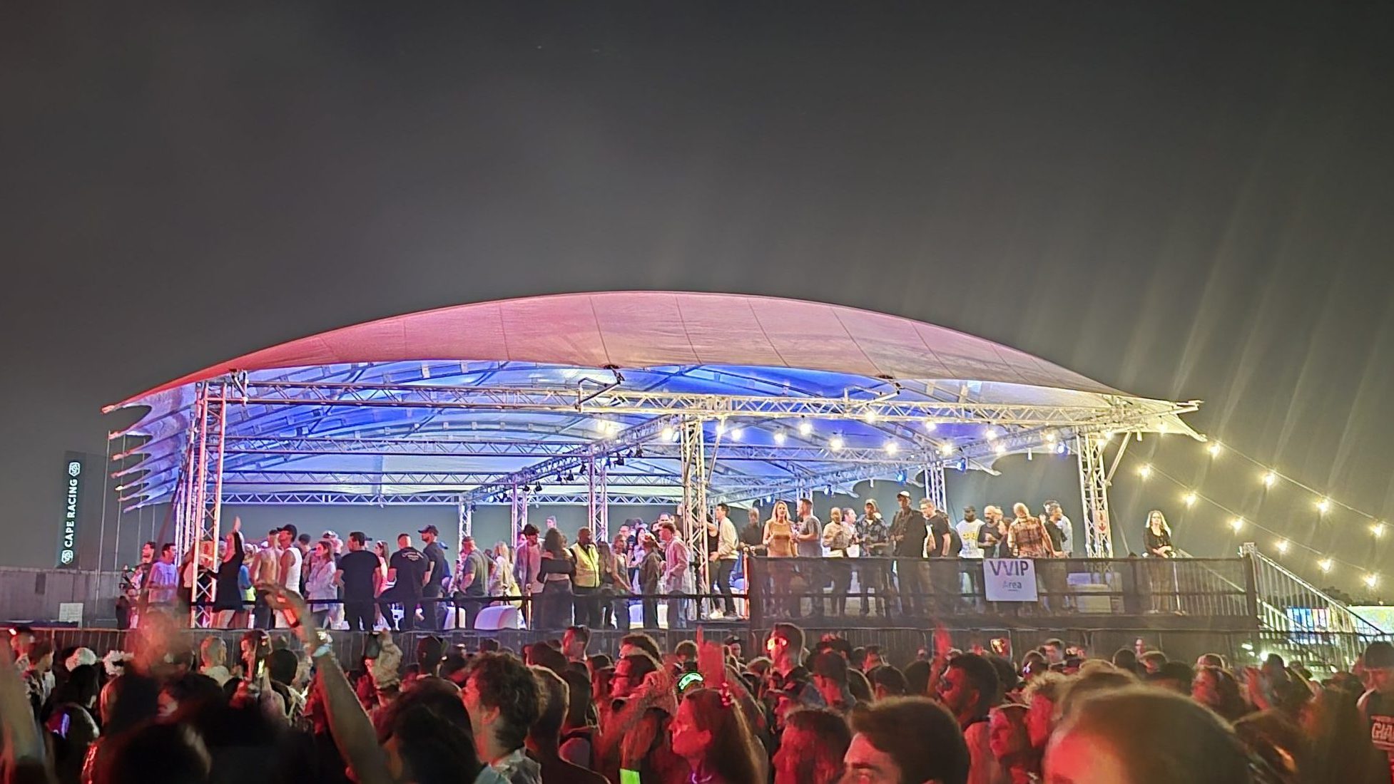 Custom arch structure by RAK Structures for an outdoor festival