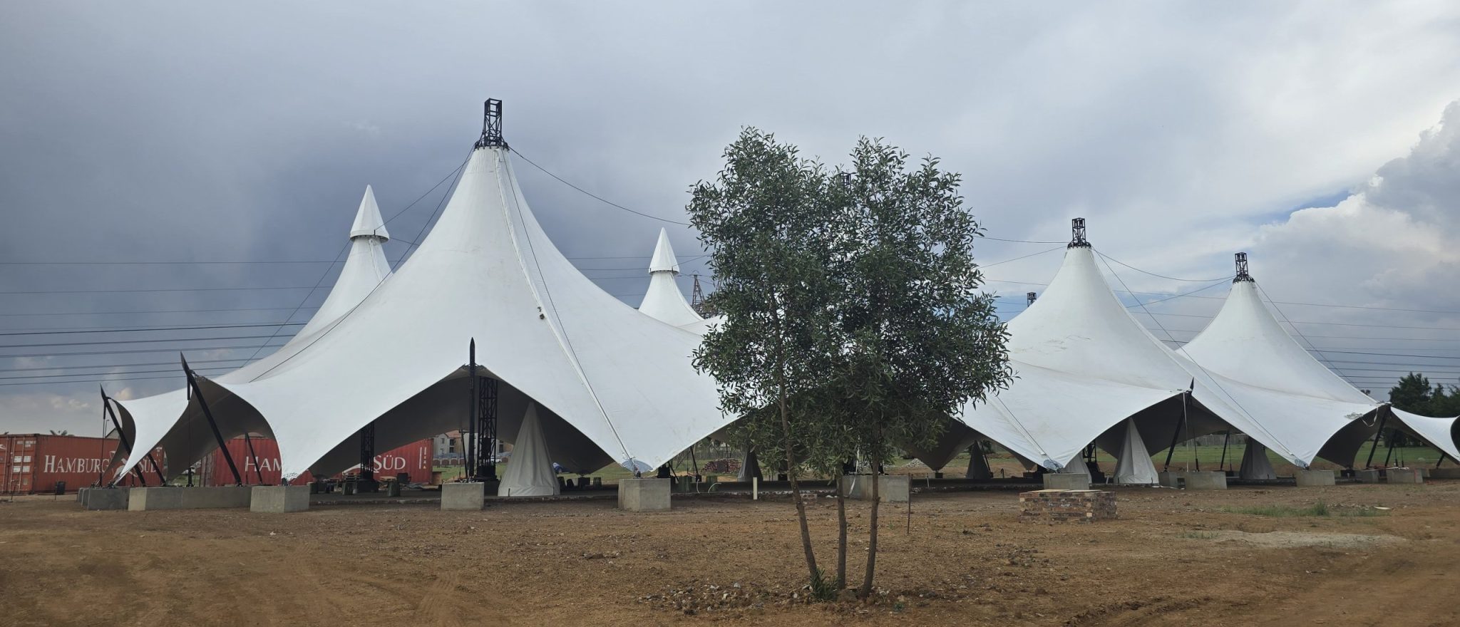 Snow Peak tensile structure installed by RAK Structures for Freedom Church in Gauteng