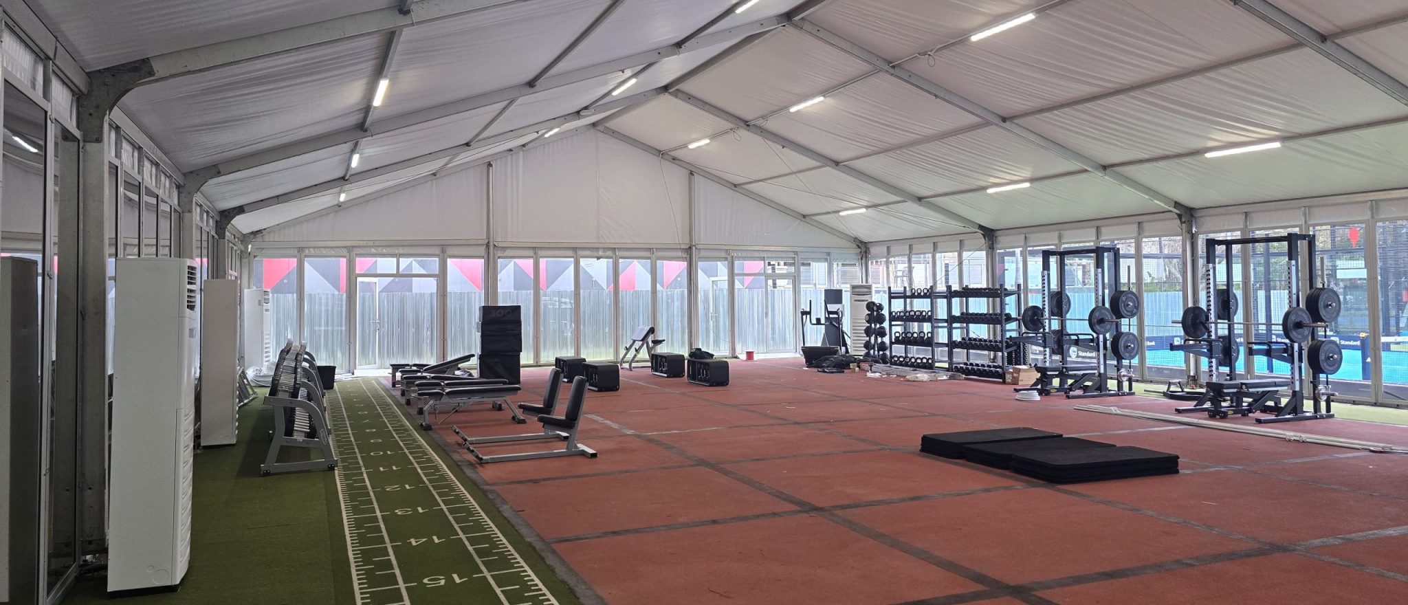 15X25 Aluhall installed by RAK Structures for Virgin Active Greenpoint, Cape Town