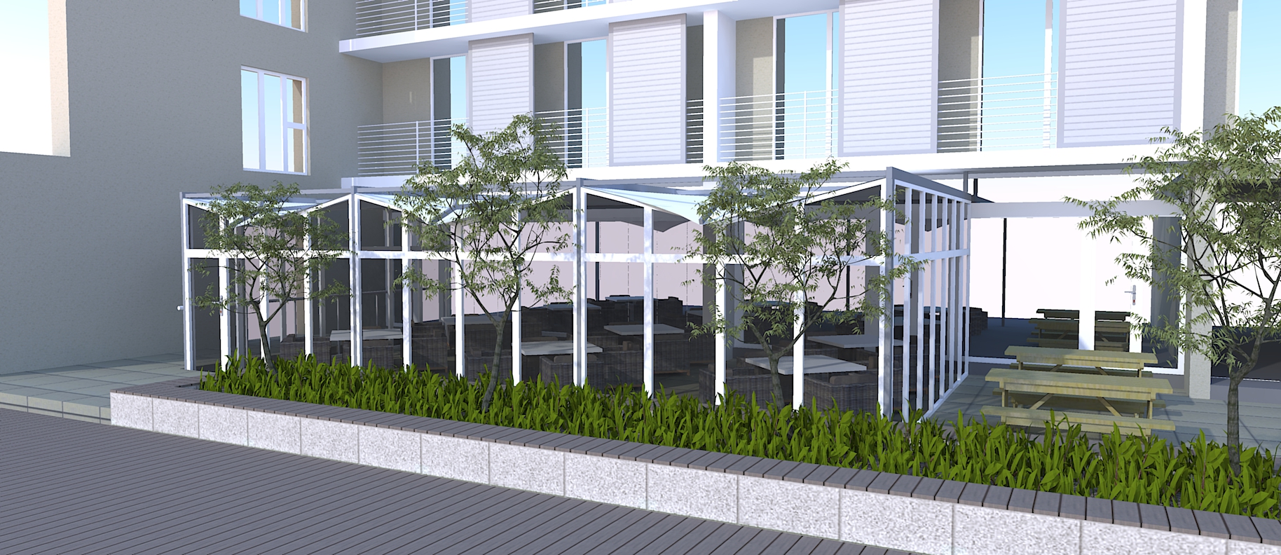RAK Structures Custom Outdoor Dining Area