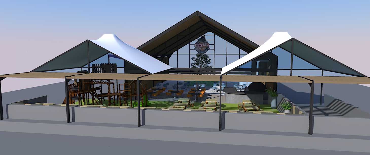 RAK Structures Custom Tensile Structures for Restaurant