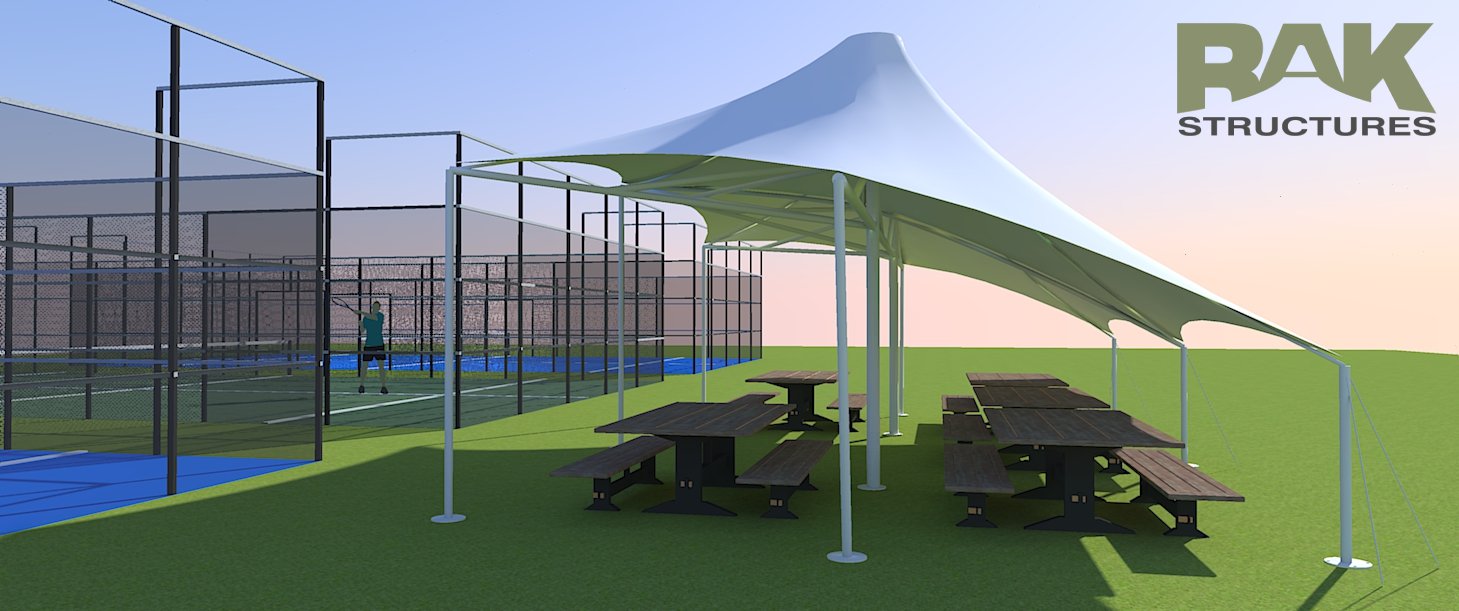RAK Structures Custom Tensile Structures for Restaurant