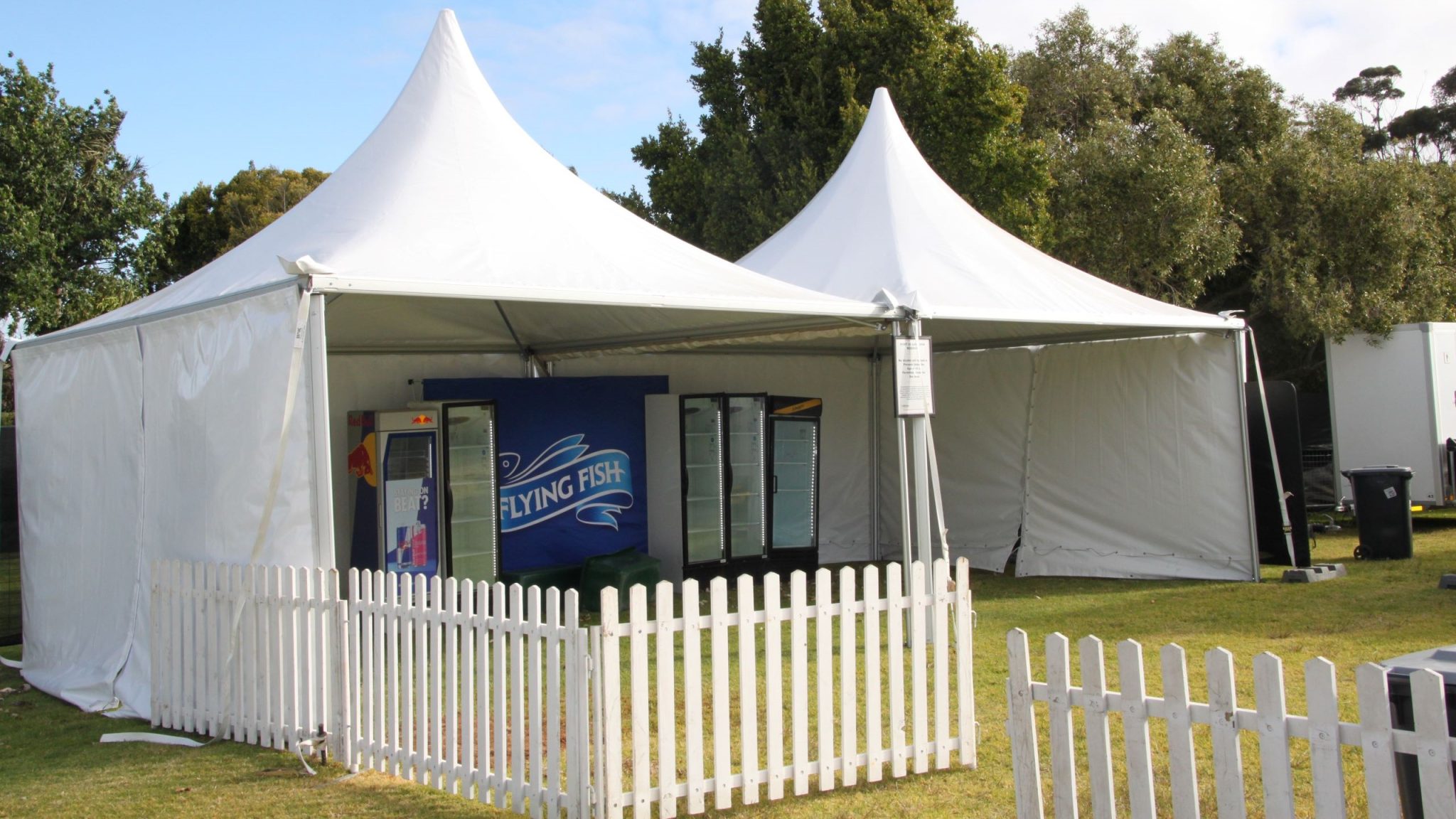 Snow Peak tensile structure installed by RAK Structures for a music festival in Cape Town Winelands