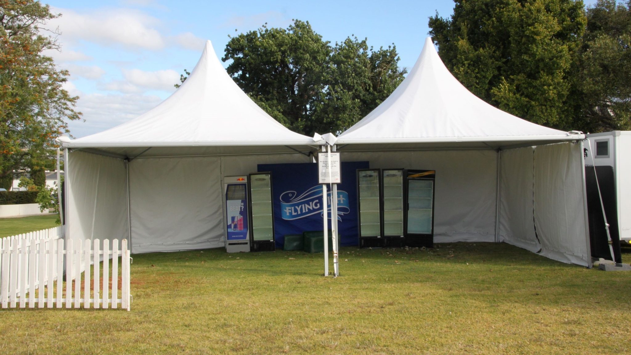 Snow Peak tensile structure installed by RAK Structures for a music festival in Cape Town Winelands