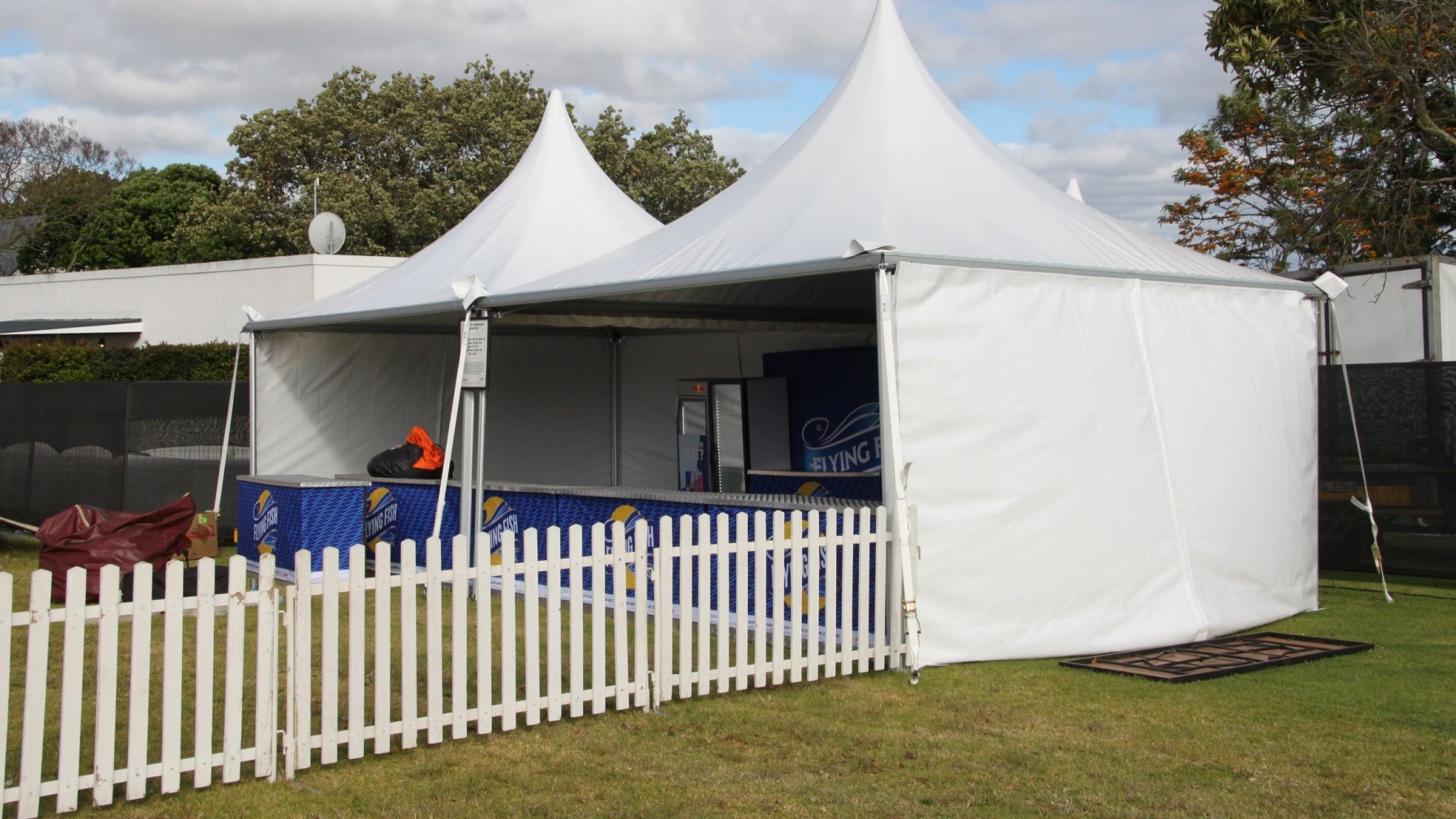 Snow Peak tensile structure installed by RAK Structures for a music festival in Cape Town Winelands