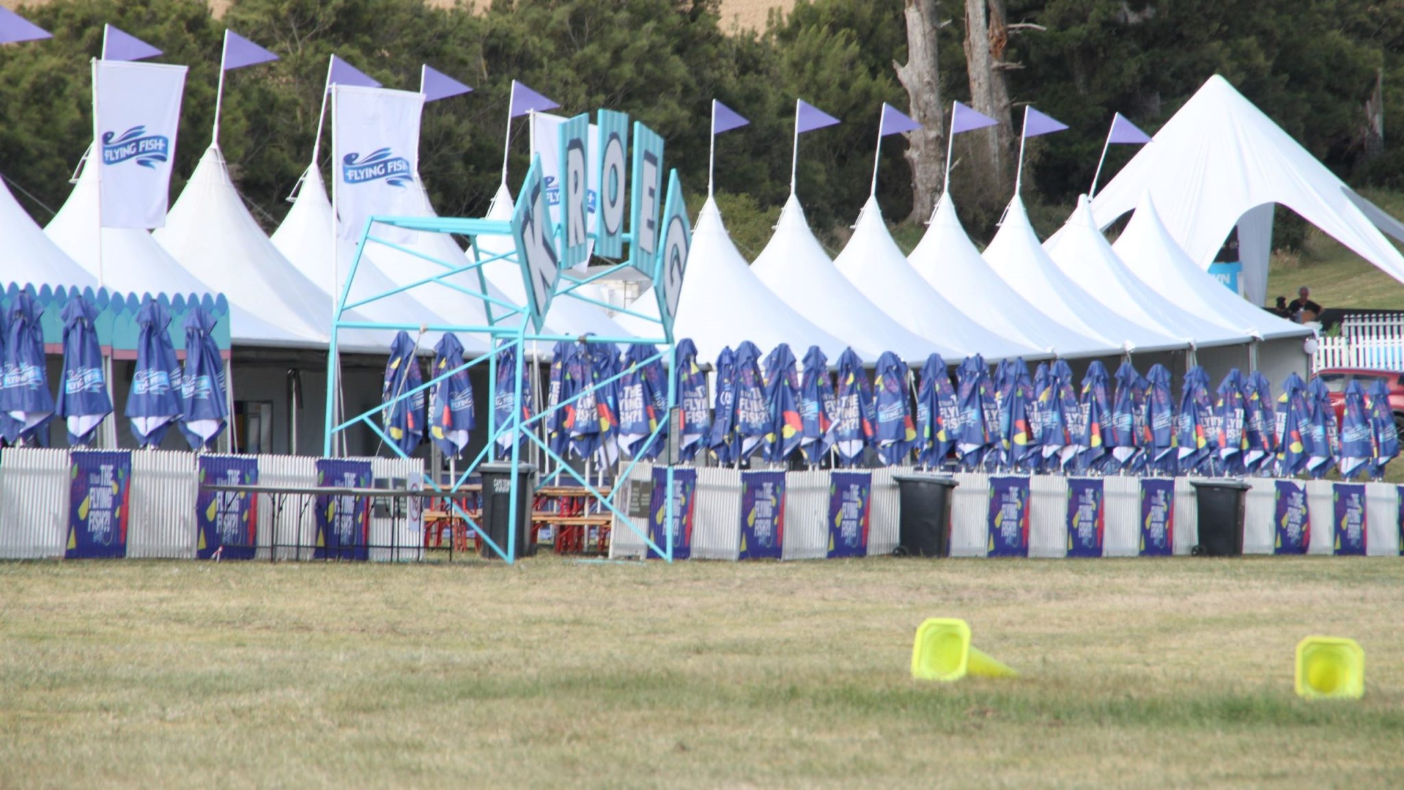 Snow Peak tensile structure installed by RAK Structures for a music festival in Cape Town Winelands