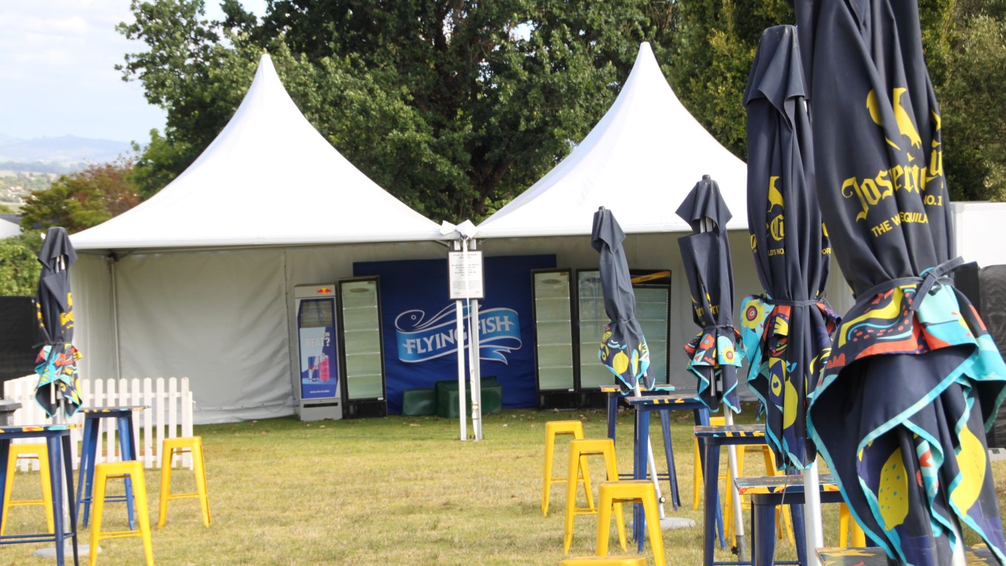 Snow Peak tensile structure installed by RAK Structures for a music festival in Cape Town Winelands