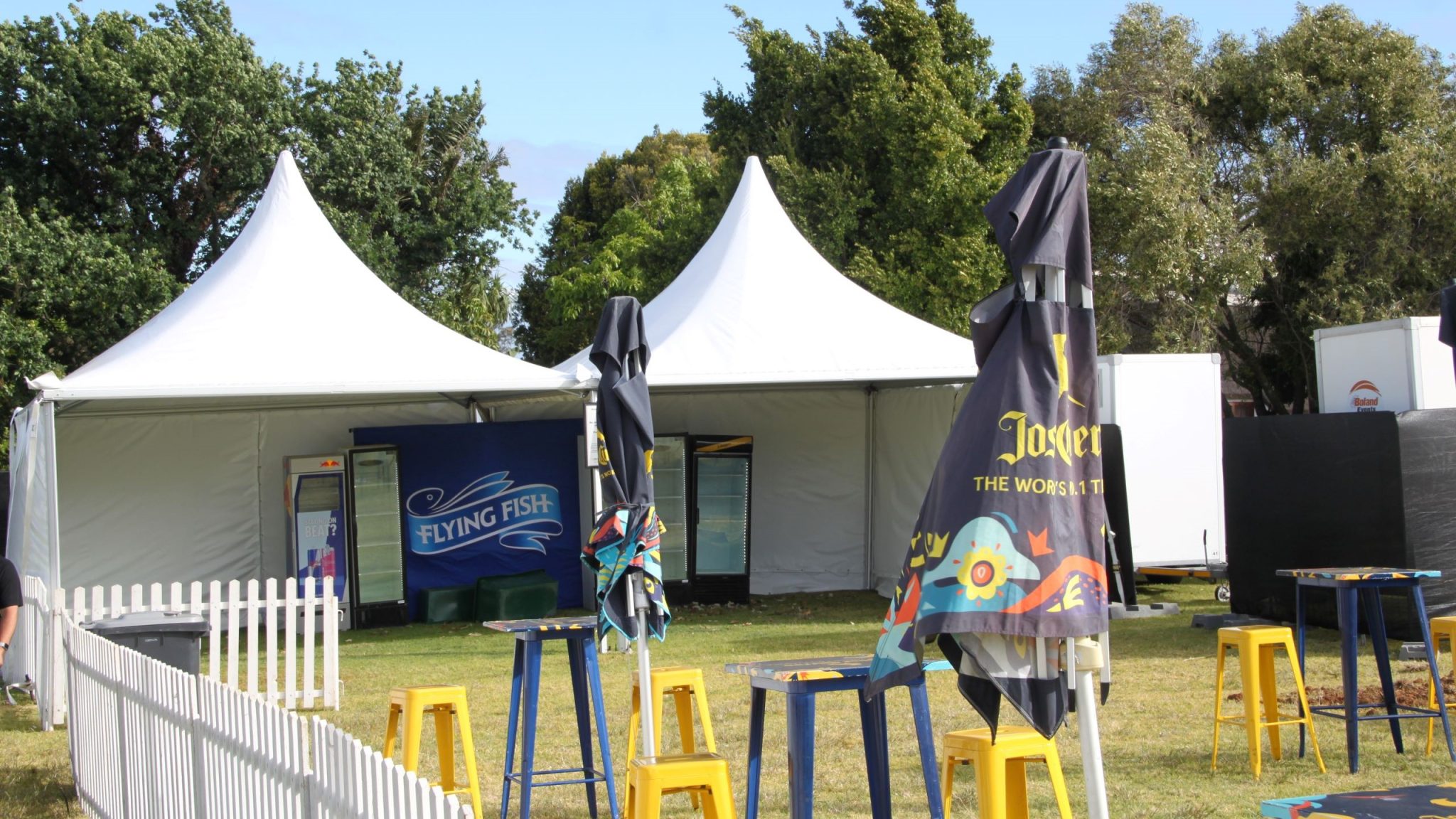 Snow Peak tensile structure installed by RAK Structures for a music festival in Cape Town Winelands