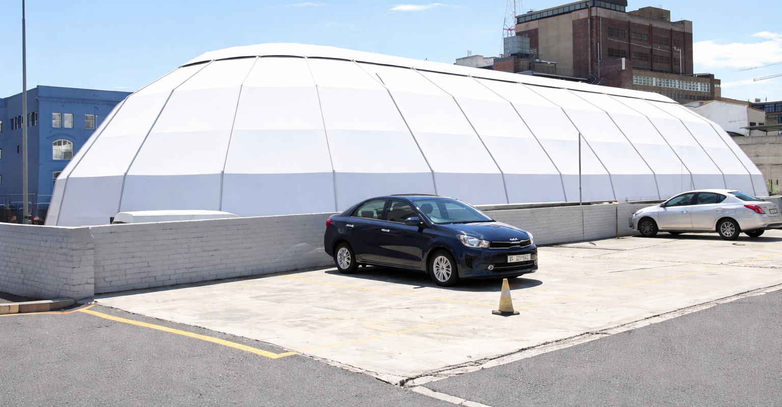 36x84 Nieuwmeester Dome Re-Covered by RAK Structures in Central Cape Town