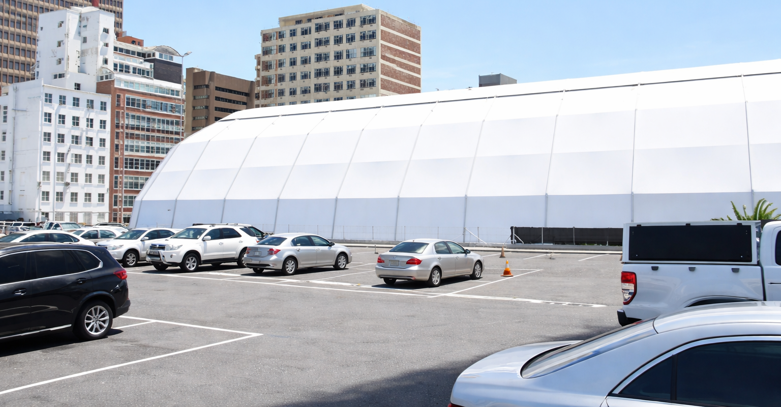 36x84 Nieuwmeester Dome Re-Covered by RAK Structures in Central Cape Town