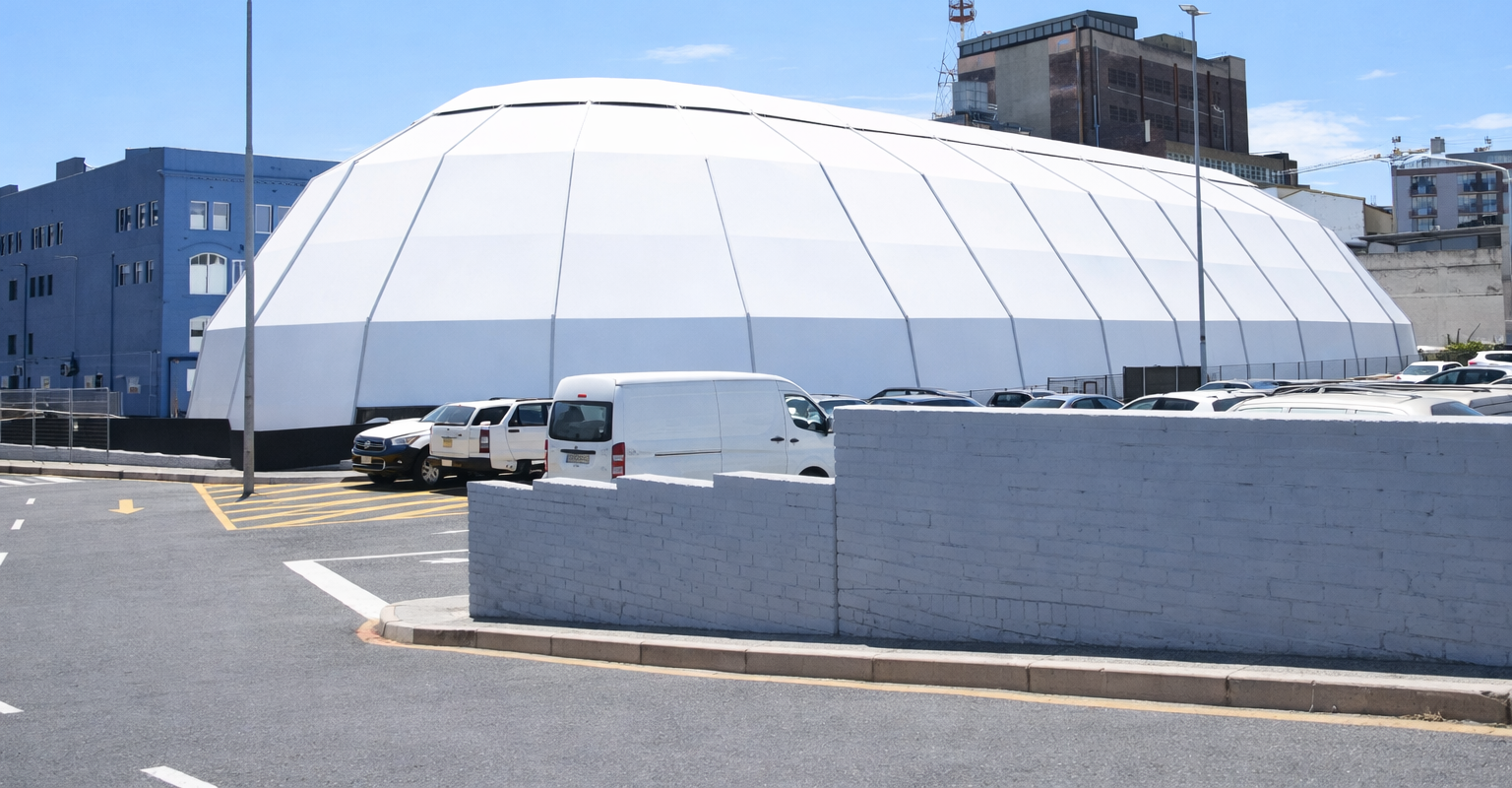 36x84 Nieuwmeester Dome Re-Covered by RAK Structures in Central Cape Town
