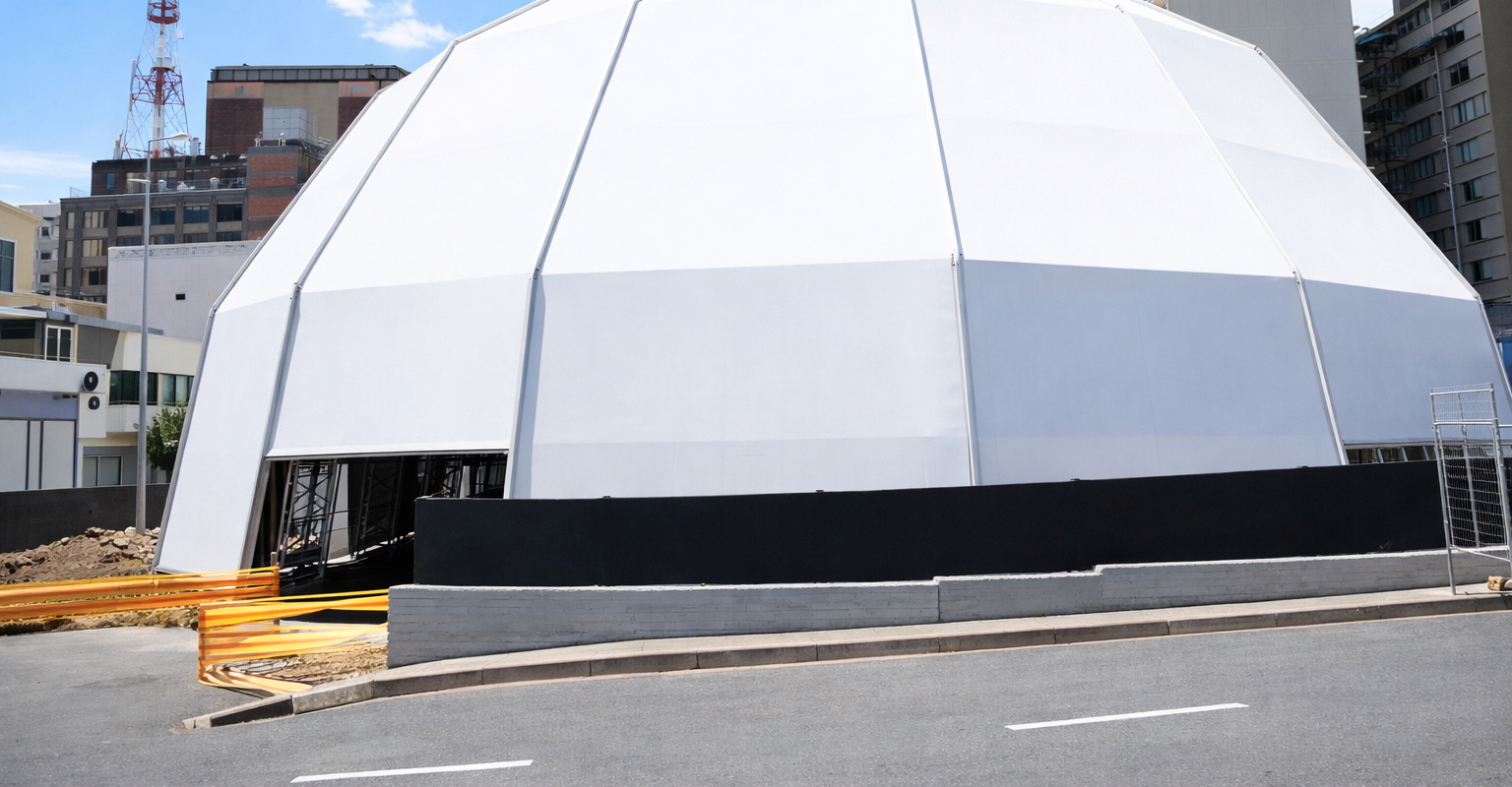 36x84 Nieuwmeester Dome Re-Covered by RAK Structures in Central Cape Town