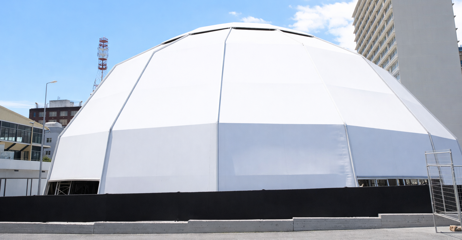 36x84 Nieuwmeester Dome Re-Covered by RAK Structures in Central Cape Town