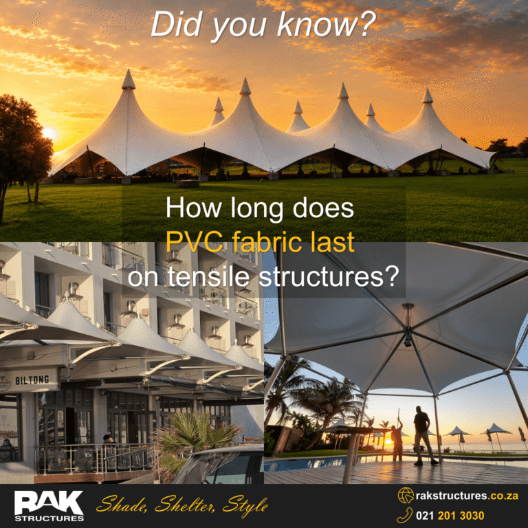 PVC fabric tensile structures showcasing durable shade and shelter solutions